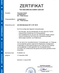 Zertifikat TÜV SÜD DRE DG 3349541