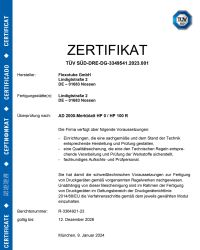 Zertifikat TÜV SÜD DRE DG 3349541